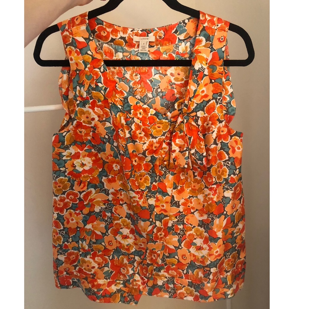 100% Silk J.Crew Sleeveless Blouse